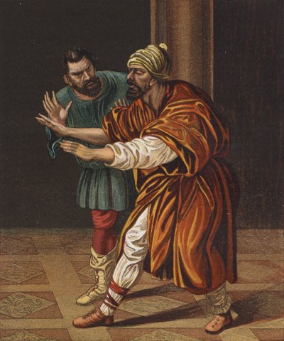 Elymas colpito dalla cecità da after Raphael